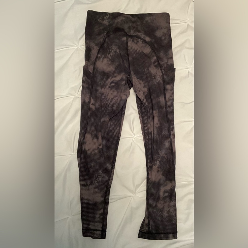Athleta Black and Gray Leggings Full-Length Stretchy